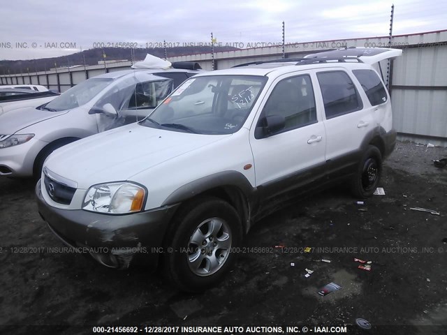 4F2CZ061X3KM47768 - 2003 MAZDA TRIBUTE ES WHITE photo 2