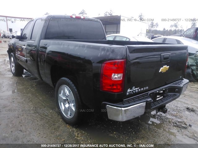 1GCRCSE04DZ413138 - 2013 CHEVROLET SILVERADO C1500 LT BLACK photo 3