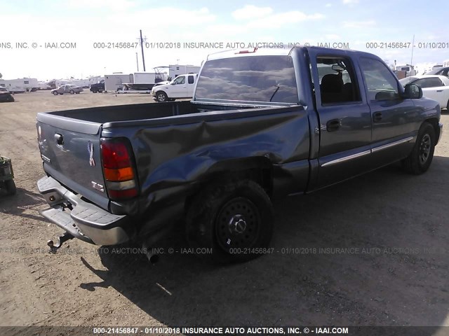 2GTEC13V561206311 - 2006 GMC NEW SIERRA C1500 BLUE photo 4