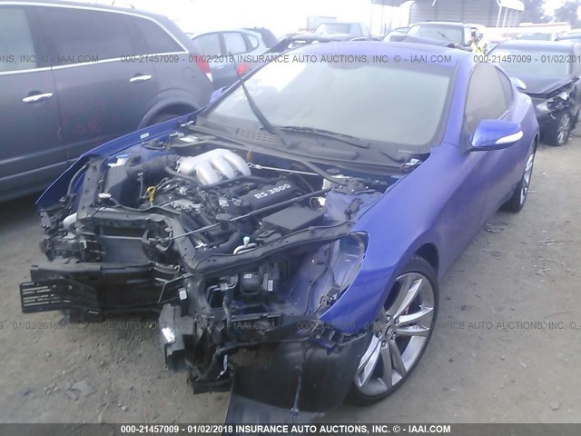 KMHHU6KH3CU079038 - 2012 HYUNDAI GENESIS COUPE 3.8L BLUE photo 2