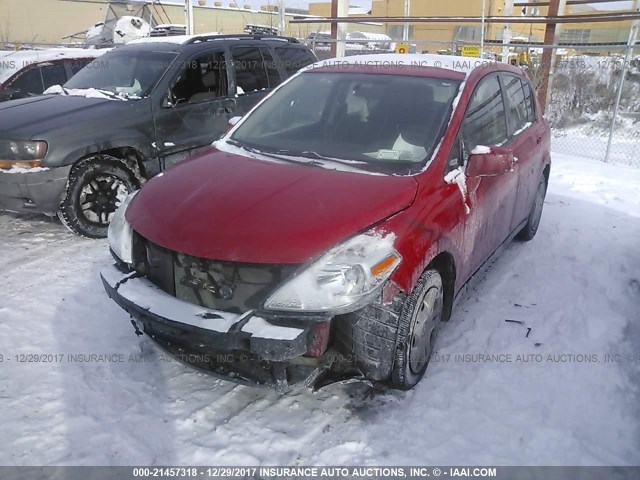 3N1BC1CP1BL424035 - 2011 NISSAN VERSA S/SL RED photo 2