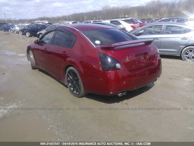 1N4BA41E35C831558 - 2005 NISSAN MAXIMA SE/SL RED photo 3