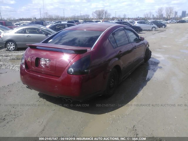 1N4BA41E35C831558 - 2005 NISSAN MAXIMA SE/SL RED photo 4