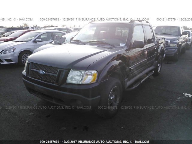 1FMZU67K34UC10883 - 2004 FORD EXPLORER SPORT TR  BLACK photo 2