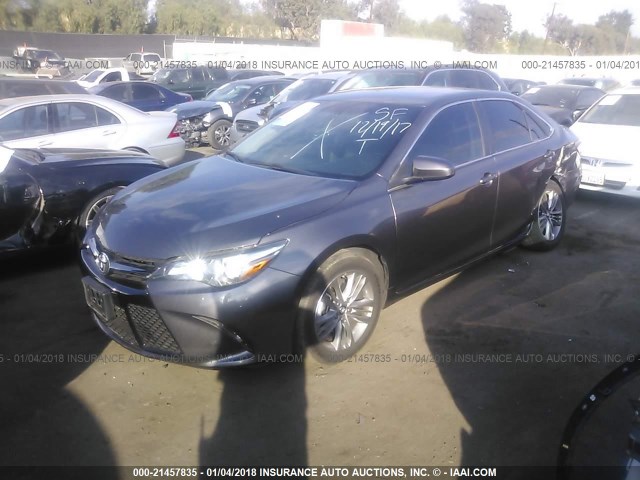 4T1BF1FK5GU203826 - 2016 TOYOTA CAMRY LE/XLE/SE/XSE GRAY photo 2