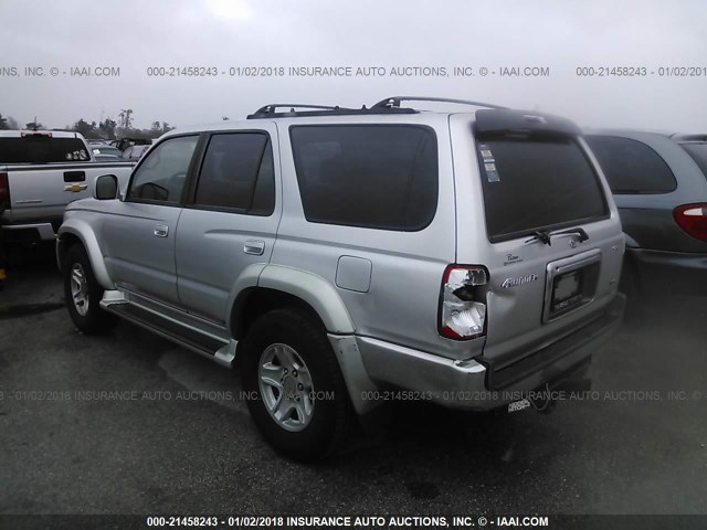 JT3GN86R020225319 - 2002 TOYOTA 4RUNNER SR5 SILVER photo 3