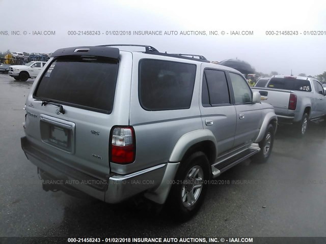 JT3GN86R020225319 - 2002 TOYOTA 4RUNNER SR5 SILVER photo 4