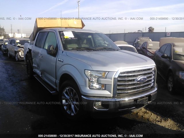 1FTEW1CG7GKD39405 - 2016 FORD F150 SUPERCREW SILVER photo 1