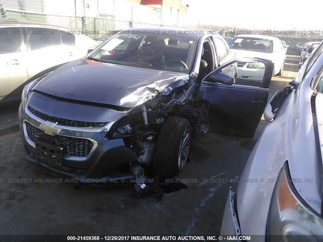 1G11C5SL3EF212677 - 2014 CHEVROLET MALIBU 1LT BLUE photo 2
