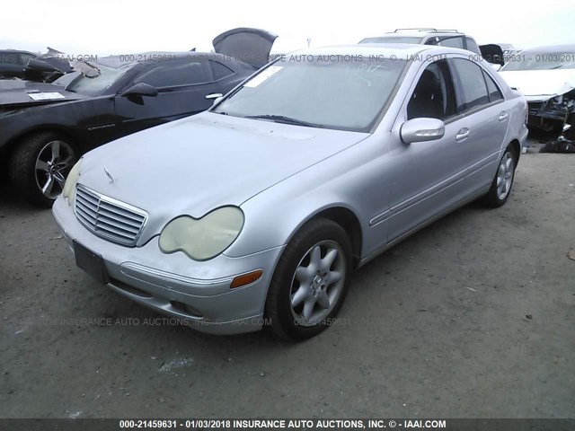 WDBRF61J92F209719 - 2002 MERCEDES-BENZ C 240 SILVER photo 2