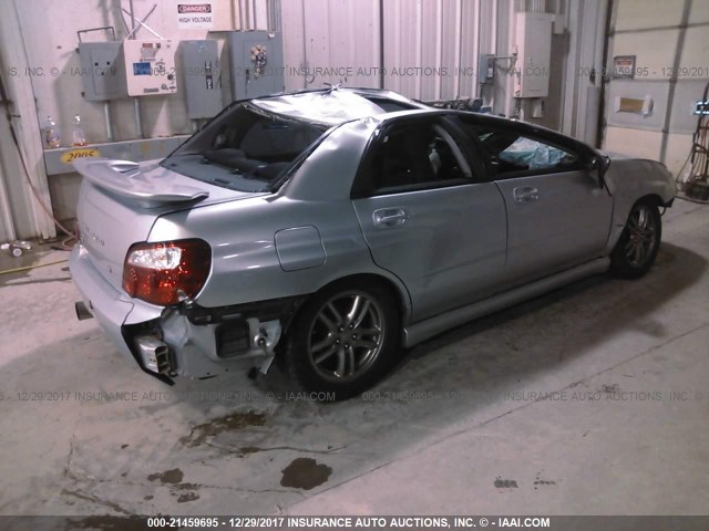 JF1GD29625G513390 - 2005 SUBARU IMPREZA WRX/VDT SILVER photo 4