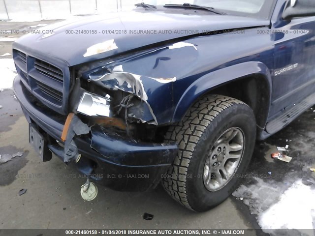 1B4HS28N41F501753 - 2001 DODGE DURANGO Dark Blue photo 6