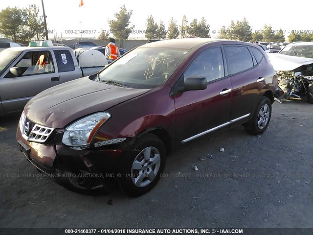 JN8AS5MT3DW544872 - 2013 NISSAN ROGUE S/SV RED photo 2