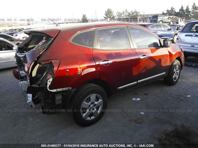 JN8AS5MT3DW544872 - 2013 NISSAN ROGUE S/SV RED photo 4
