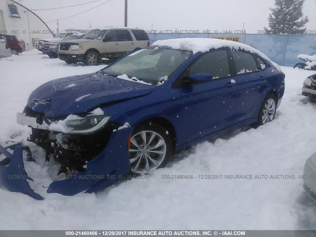 1C3CCCBG7FN518218 - 2015 CHRYSLER 200 S BLUE photo 2