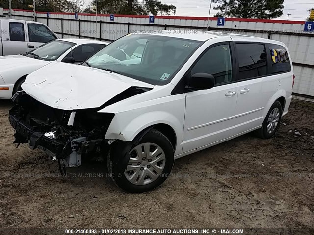 2C4RDGBG4HR866526 - 2017 DODGE GRAND CARAVAN SE WHITE photo 2