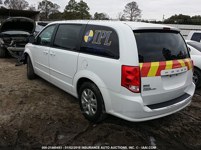 2C4RDGBG4HR866526 - 2017 DODGE GRAND CARAVAN SE WHITE photo 3