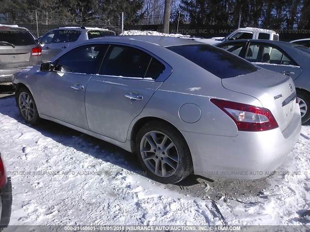 1N4AA5AP5BC810046 - 2011 NISSAN MAXIMA S/SV SILVER photo 3