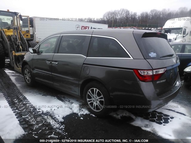 5FNRL5H64BB090018 - 2011 HONDA ODYSSEY EXL ნაცრისფერი ფოტო 3