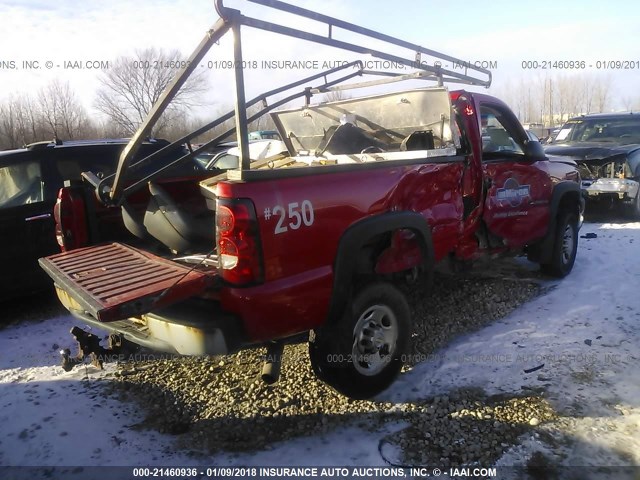 1GCHC24U07E196876 - 2007 CHEVROLET SILVERADO C2500 HEAVY DUTY RED photo 4