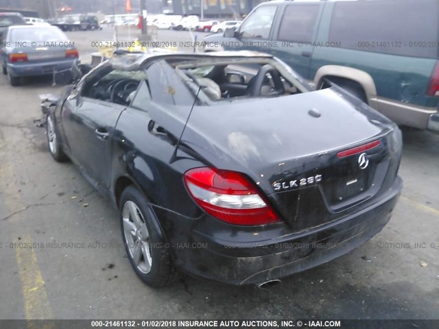 WDBWK54F66F094857 - 2006 MERCEDES-BENZ SLK 280 BLACK photo 3