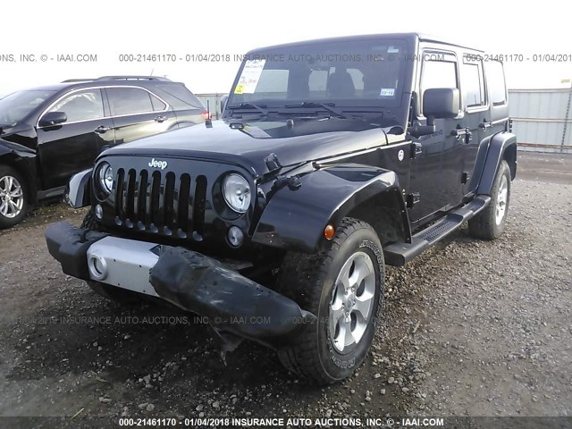 1C4BJWEG3EL286138 - 2014 JEEP WRANGLER UNLIMITE SAHARA BLACK photo 6