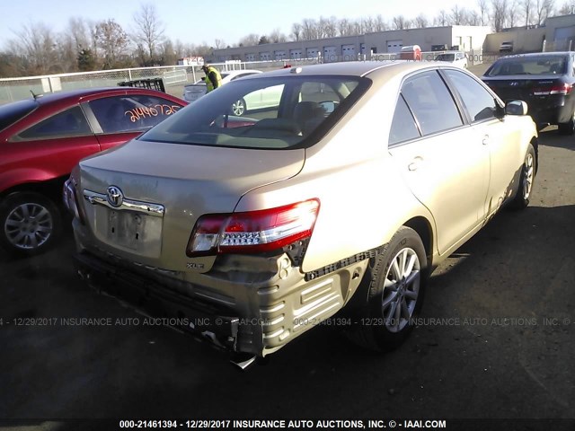 4T1BF3EK6BU617221 - 2011 TOYOTA CAMRY SE/LE/XLE GOLD photo 4