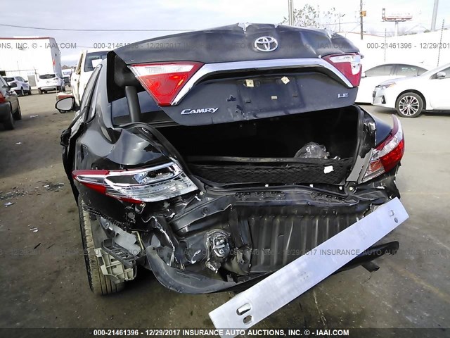 4T4BF1FK4GR555267 - 2016 TOYOTA CAMRY LE/XLE/SE/XSE BLACK photo 6
