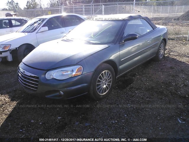 1C3EL55R86N187473 - 2006 CHRYSLER SEBRING TOURING TEAL photo 2