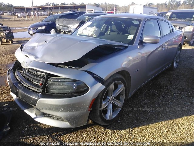 2C3CDXCT2GH352023 - 2016 DODGE CHARGER R/T GRAY photo 2