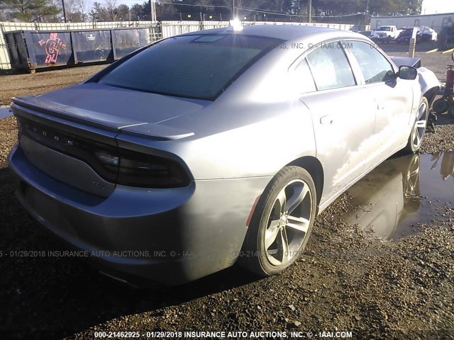 2C3CDXCT2GH352023 - 2016 DODGE CHARGER R/T GRAY photo 4