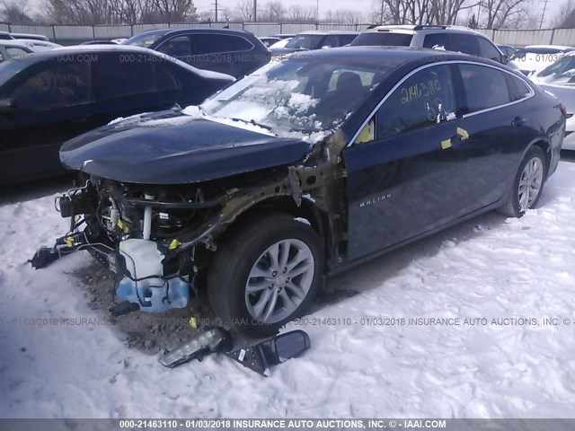 1G1ZE5ST8HF127920 - 2017 CHEVROLET MALIBU LT GRAY photo 2