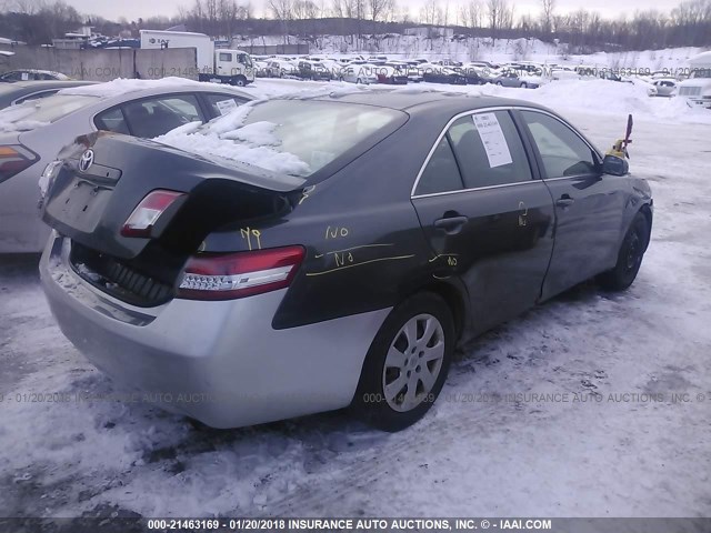 4T4BF3EK8AR015456 - 2010 TOYOTA CAMRY SE/LE/XLE GRAY photo 4