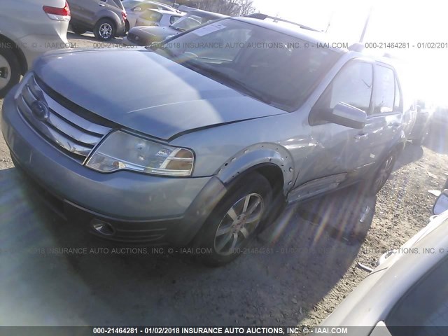 1FMDK02W28GA03901 - 2008 FORD TAURUS X SEL Light Blue photo 2