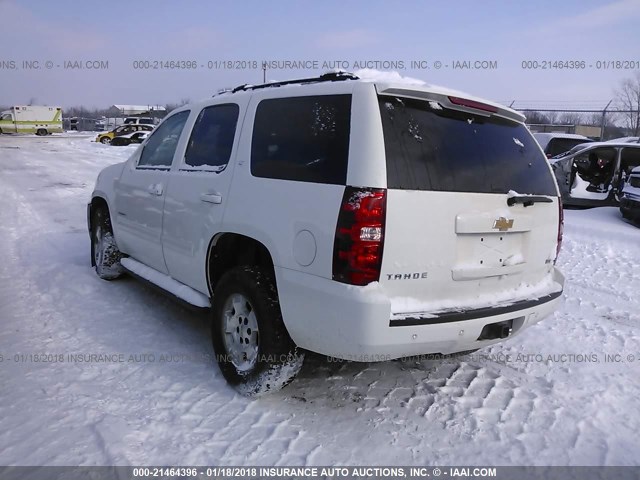 1GNUKBE00AR146452 - 2010 CHEVROLET TAHOE K1500 LT WHITE photo 3