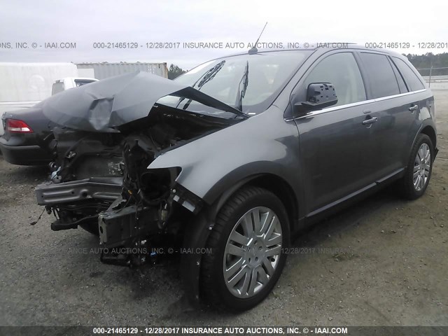 2FMDK3KC3ABA61102 - 2010 FORD EDGE LIMITED GRAY photo 2