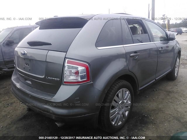 2FMDK3KC3ABA61102 - 2010 FORD EDGE LIMITED GRAY photo 4