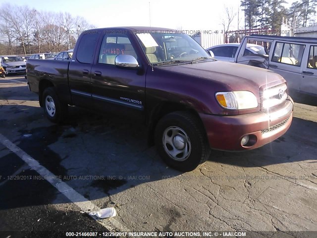 5TBRN34163S350689 - 2003 TOYOTA TUNDRA ACCESS CAB SR5 BURGUNDY photo 1