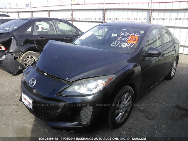 JM1BL1W74C1575596 - 2012 MAZDA 3 I BLACK photo 2