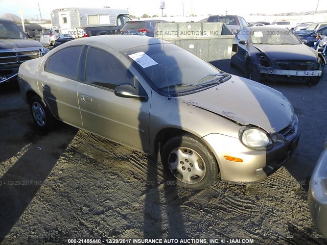 1B3ES26C32D559780 - 2002 DODGE NEON TAN photo 1