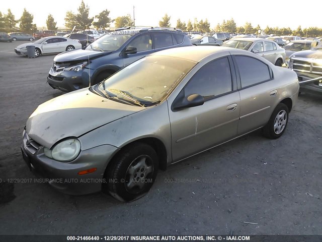 1B3ES26C32D559780 - 2002 DODGE NEON TAN photo 2