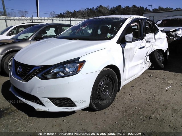 3N1AB7AP8HY227959 - 2017 NISSAN SENTRA S/SV/SR/SL WHITE photo 2