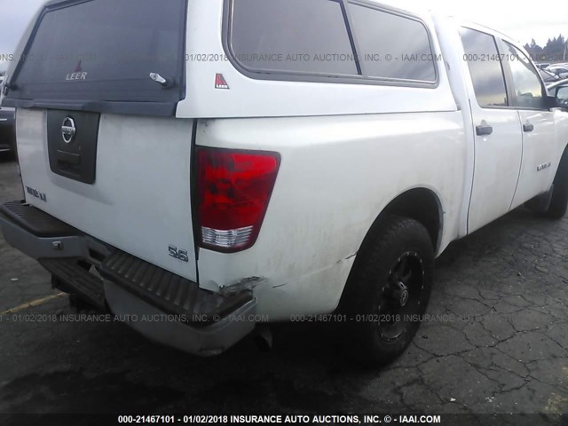 1N6AA07A36N530570 - 2006 NISSAN TITAN XE/SE/LE WHITE photo 4