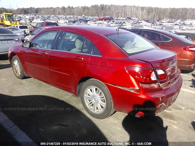 1C3LC56K97N533539 - 2007 CHRYSLER SEBRING TOURING RED photo 3