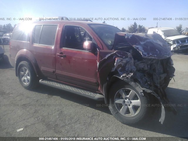 5N1AR1NN2CC617287 - 2012 NISSAN PATHFINDER S/LE/SE RED photo 1