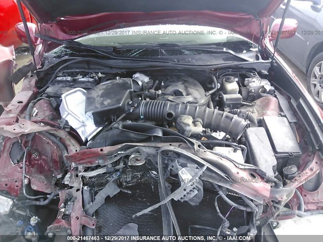 JTHBE96S870018732 - 2007 LEXUS GS 350 MAROON photo 10