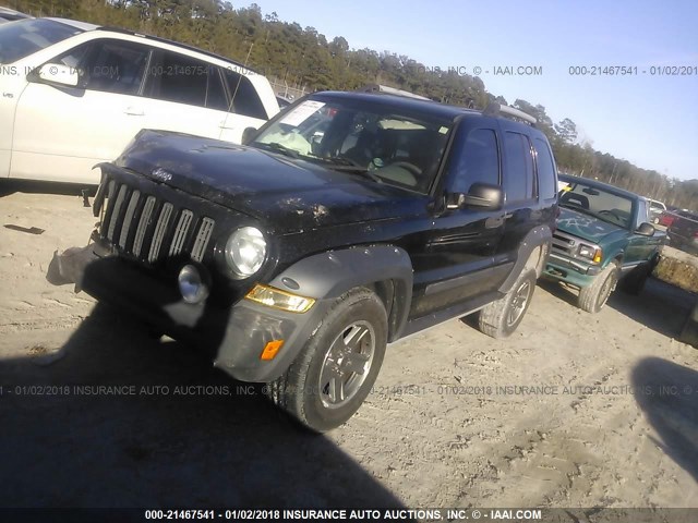 1J4GK38KX5W577102 - 2005 JEEP LIBERTY RENEGADE BLACK photo 2