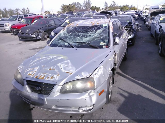 KMHDN46D25U000016 - 2005 HYUNDAI ELANTRA GLS/GT SILVER photo 6