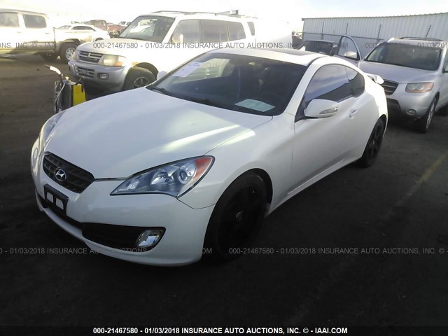 KMHHU6KH9CU074930 - 2012 HYUNDAI GENESIS COUPE 3.8L WHITE photo 2