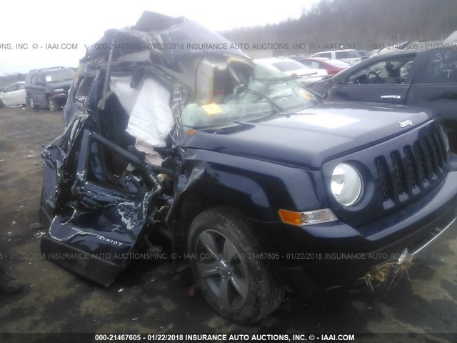 1C4NJRFB6GD586321 - 2016 JEEP PATRIOT LATITUDE BLUE photo 1